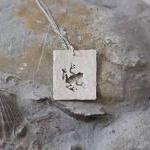 Silver Frog Pendant: A text..
