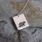 Silver Triceratops pendant:..