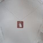 Silver rabbit pendant : A C..