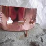 Copper bunny bracelet