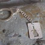 Silver rabbit keychain : A ..