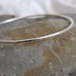 Hammered silver bracelet