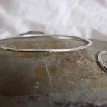 Hammered silver bracelet