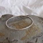 Hammered silver bracelet