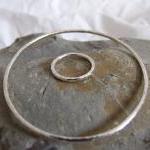 Hammered silver bracelet