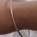 Hammered silver bracelet
