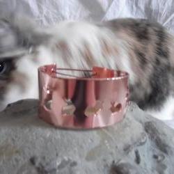 Copper bunny bracelet